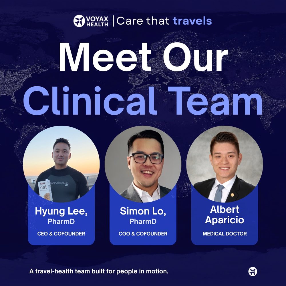 Voyax Health graphic introducing the clinical team